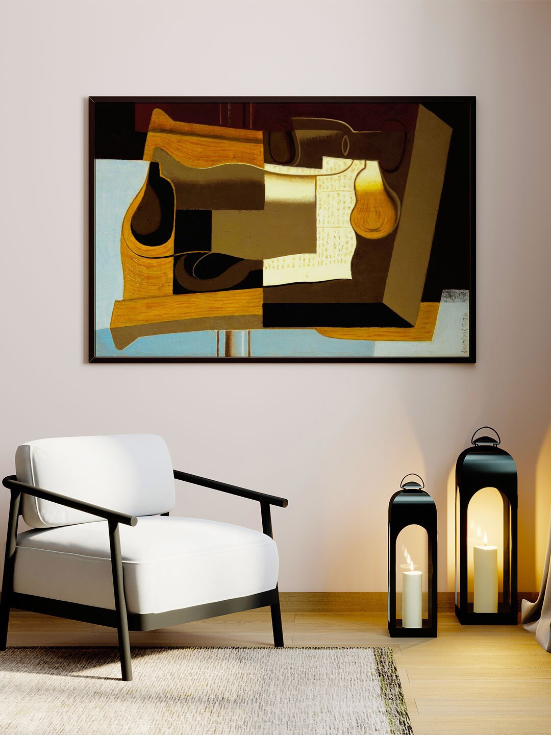 

ARTSPACE Brown & Blue Printed Painting Wall Art