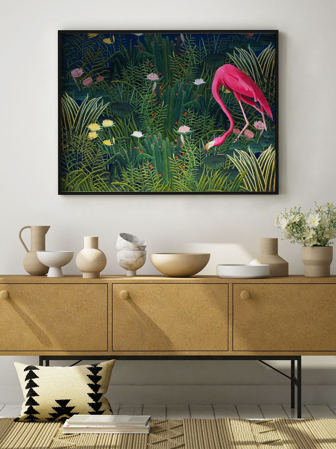 

ARTSPACE Green & Pink Printed Framed Wall Art