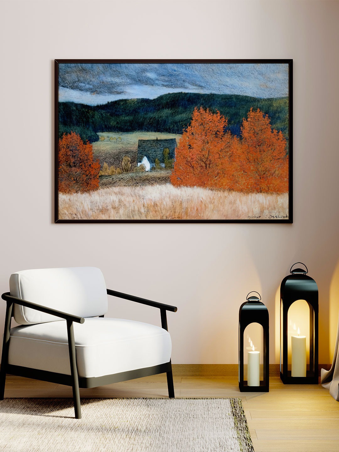 

ARTSPACE Multi-Coloured Autumnal Mood Canvas Wall Painting Art