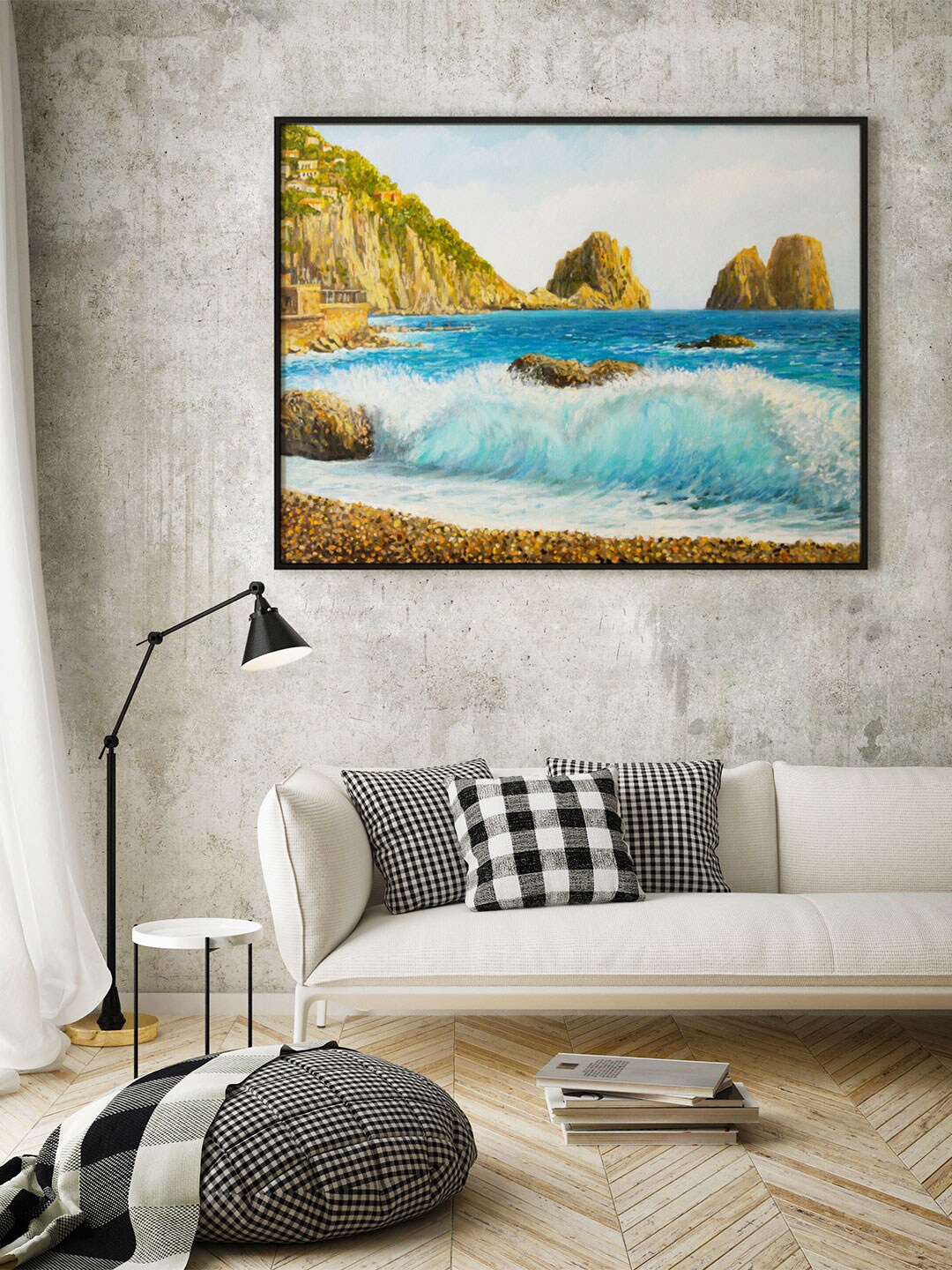 

ARTSPACE Unisex Multi-Colored Abstract Island wood Wall Art