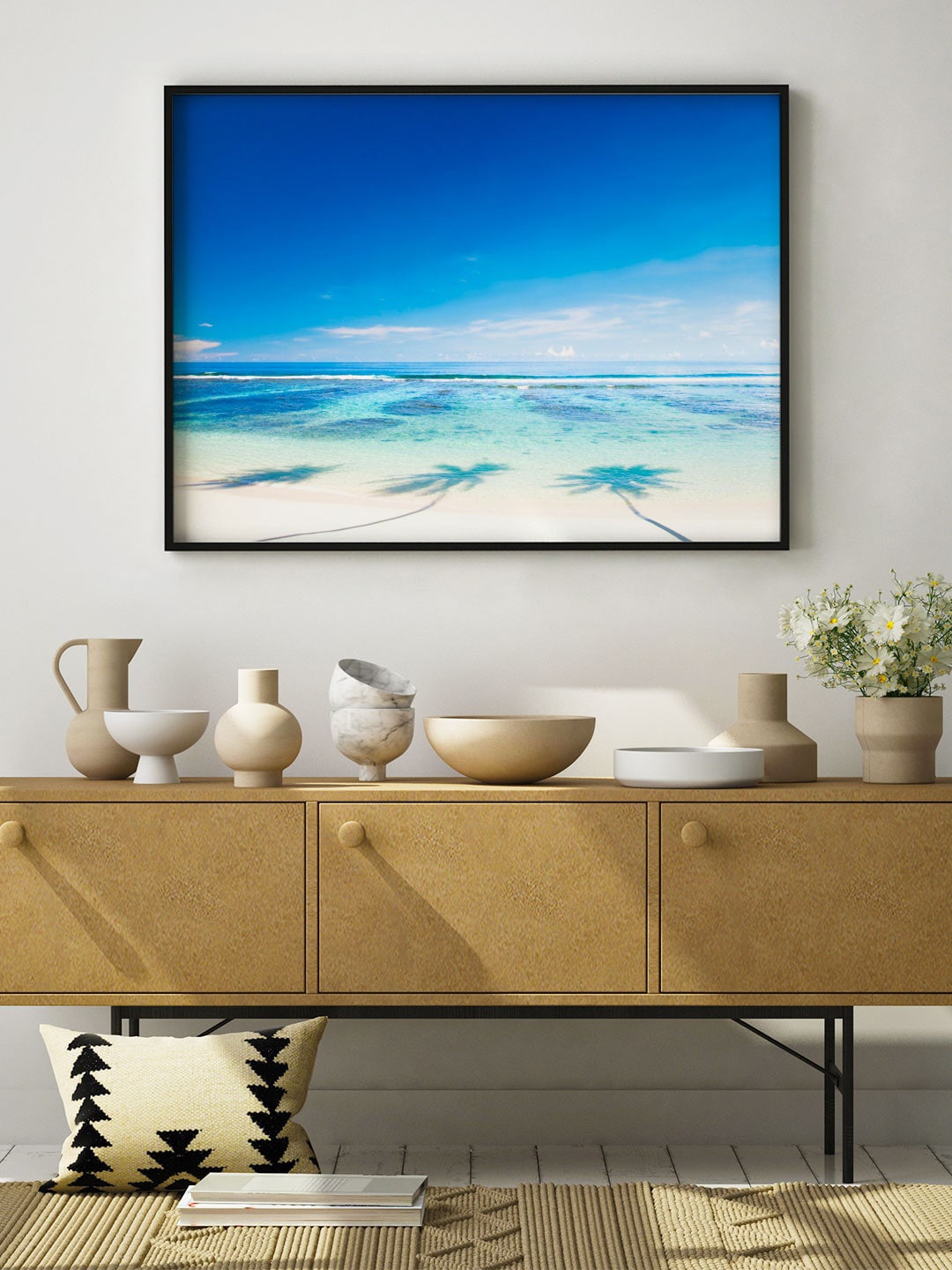 

ARTSPACE Blue Tropical beach Canvas Painting
