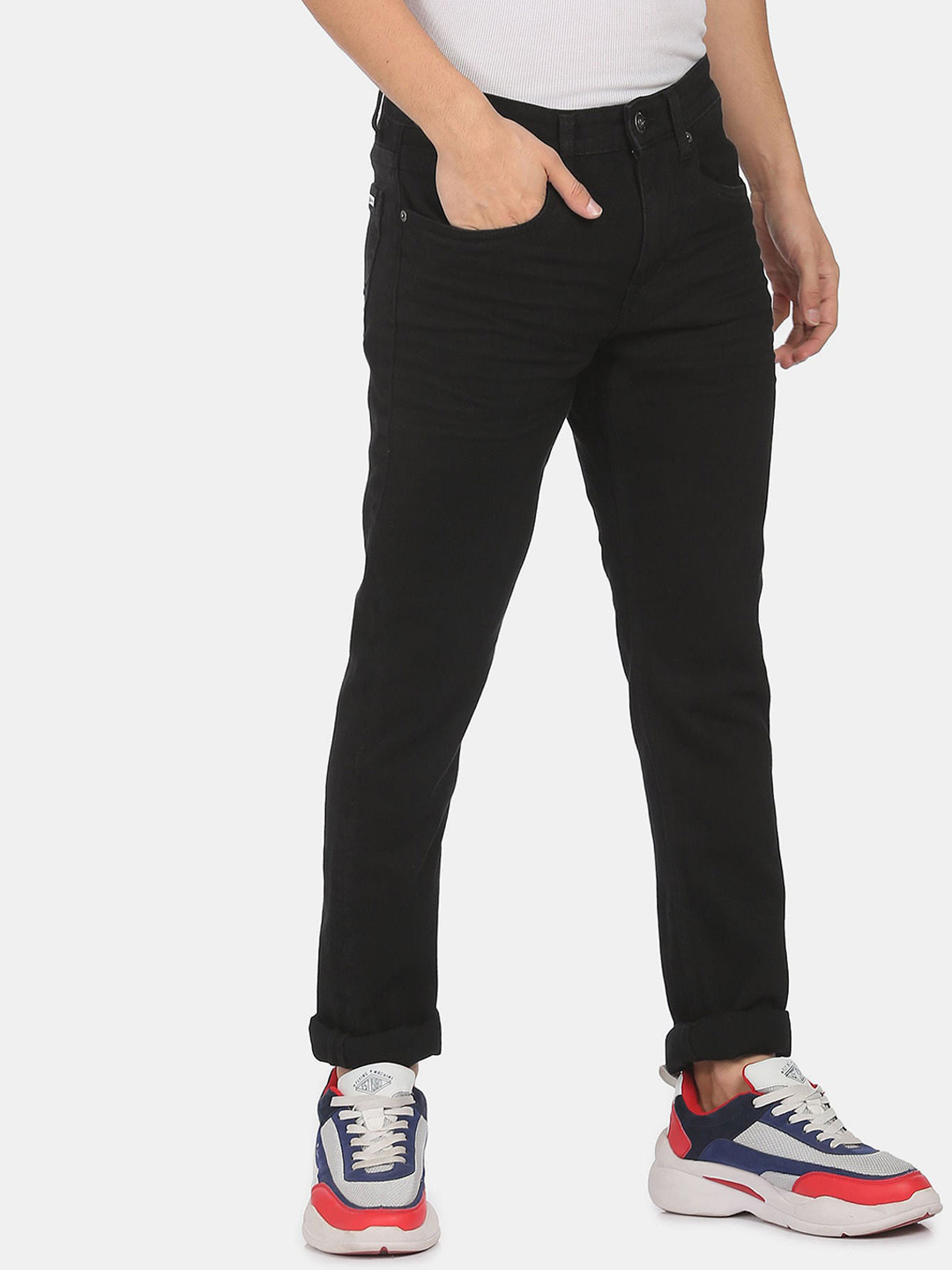 

AD By Arvind Men Black Slim Fit Jeans