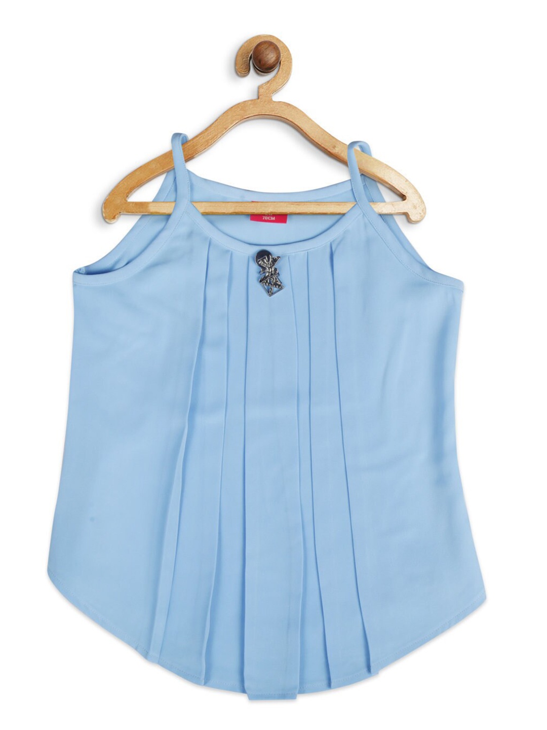 

Tiny Girls Blue Solid Tank Top