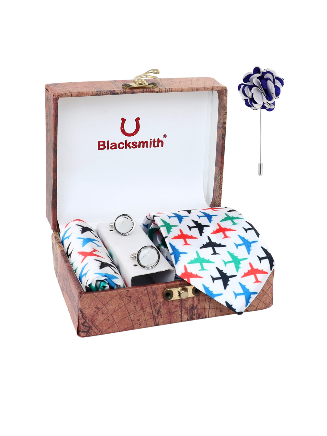 

Blacksmith Men White Printed Accessory Gift Set