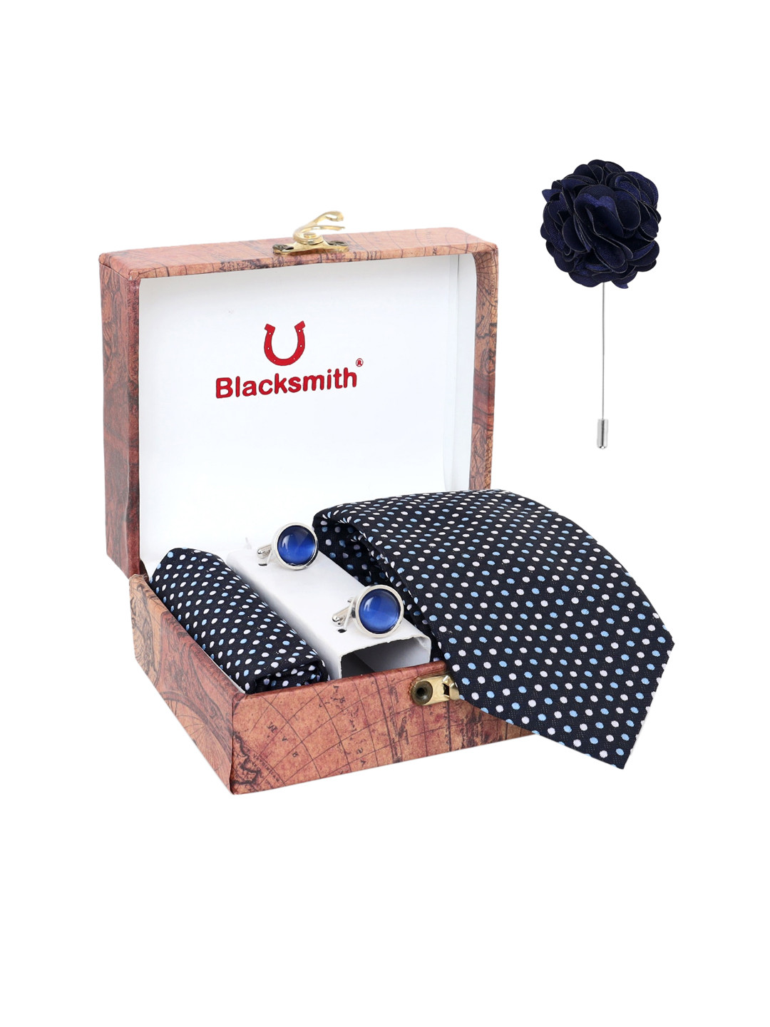 

Blacksmith Men Units Of 3 Blue Printed Accessory Gift Set