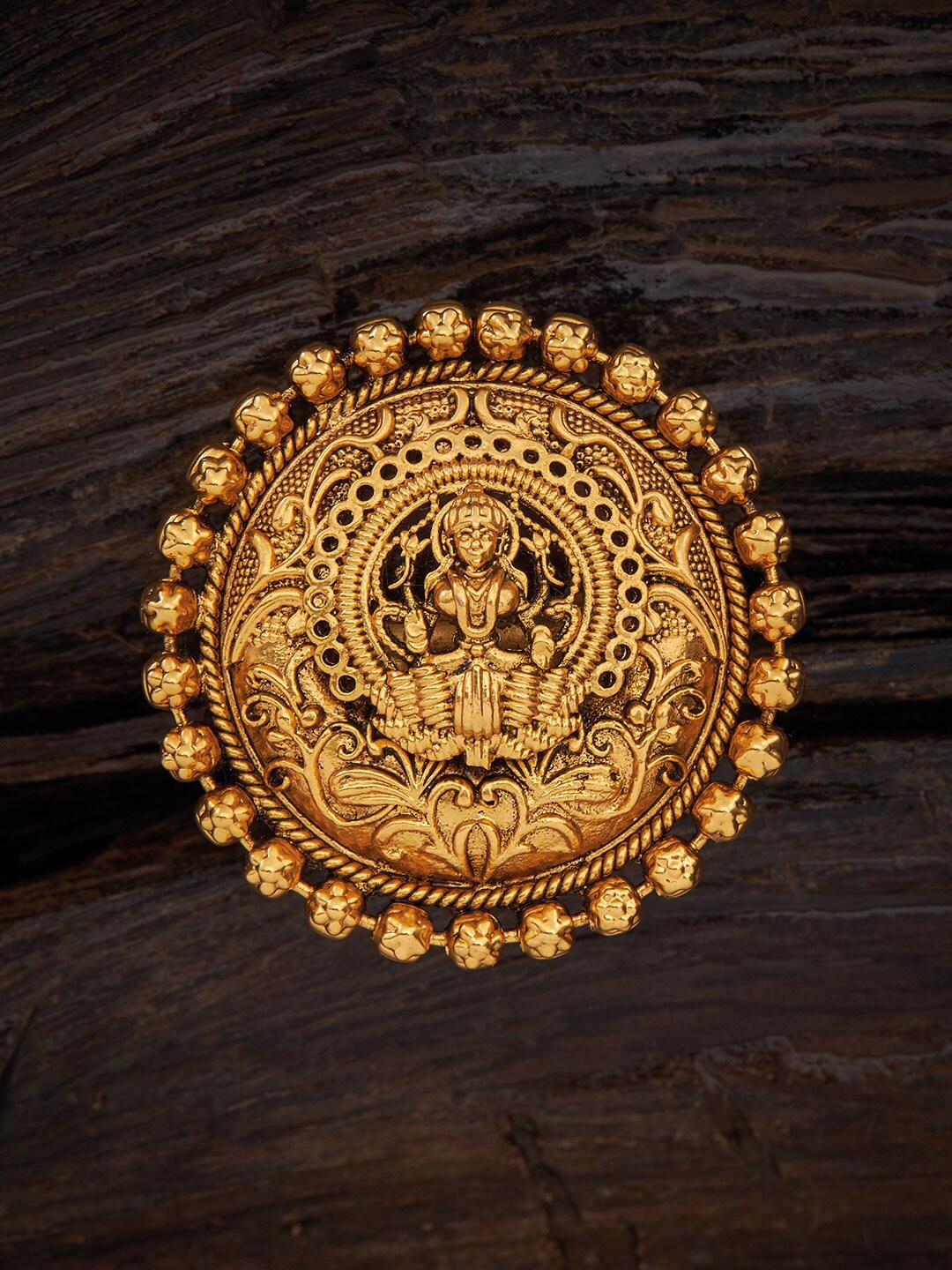 

Kushal's Fashion Jewellery Gold-Plated Antique Finger Ring