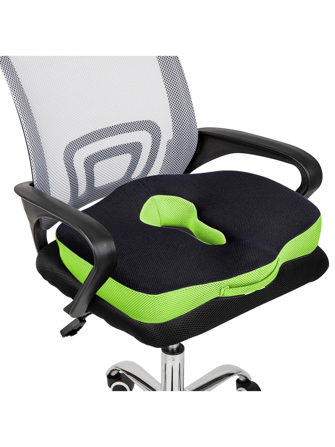 

Sleepsia Black & Green Memory Foam Cushion