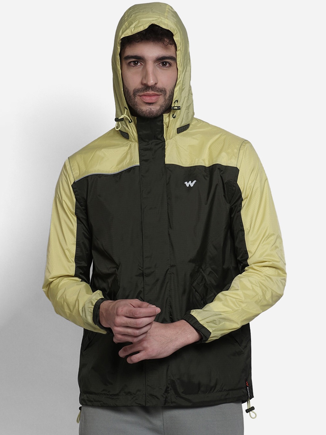 

Wildcraft Men Lime Green & Black Solid Rain Jacket