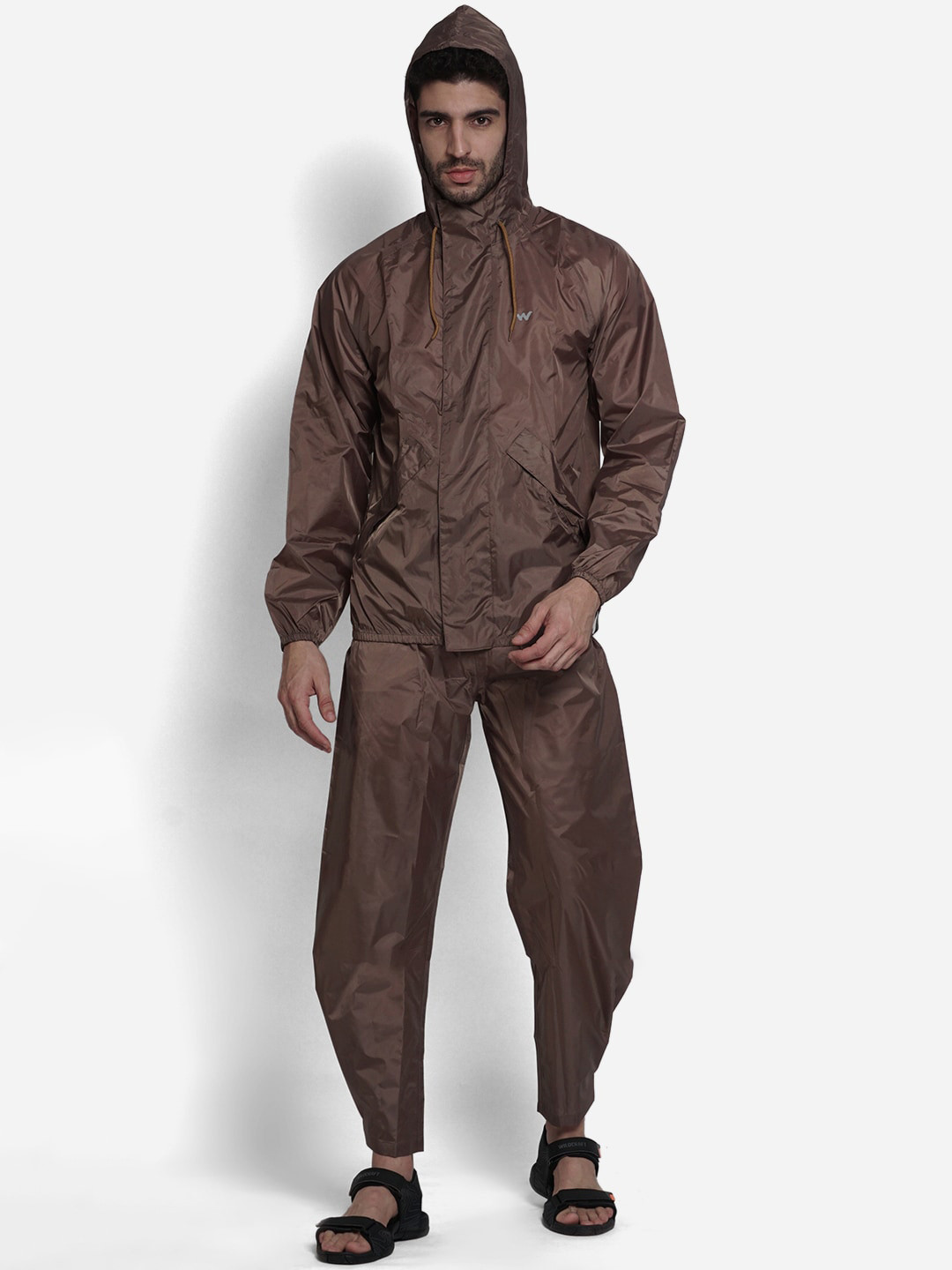 

Wildcraft Men Brown Solid Rain Jacket
