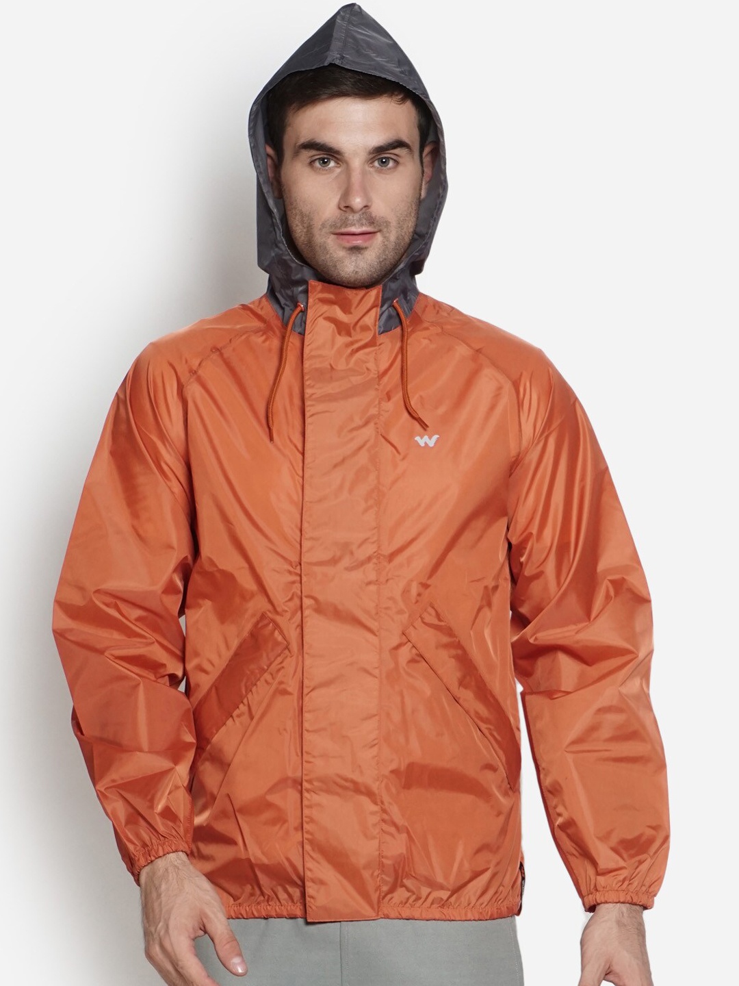 

Wildcraft Men Orange Solid Rain Jacket