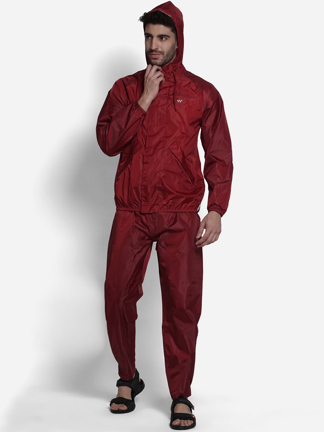 

Wildcraft Men Maroon Breathable Rain Suit