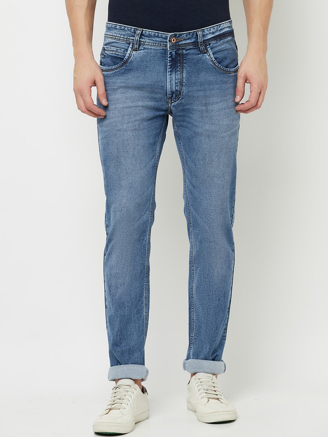 

Octave Men Blue Heavy Fade Stretchable Cotton Jeans