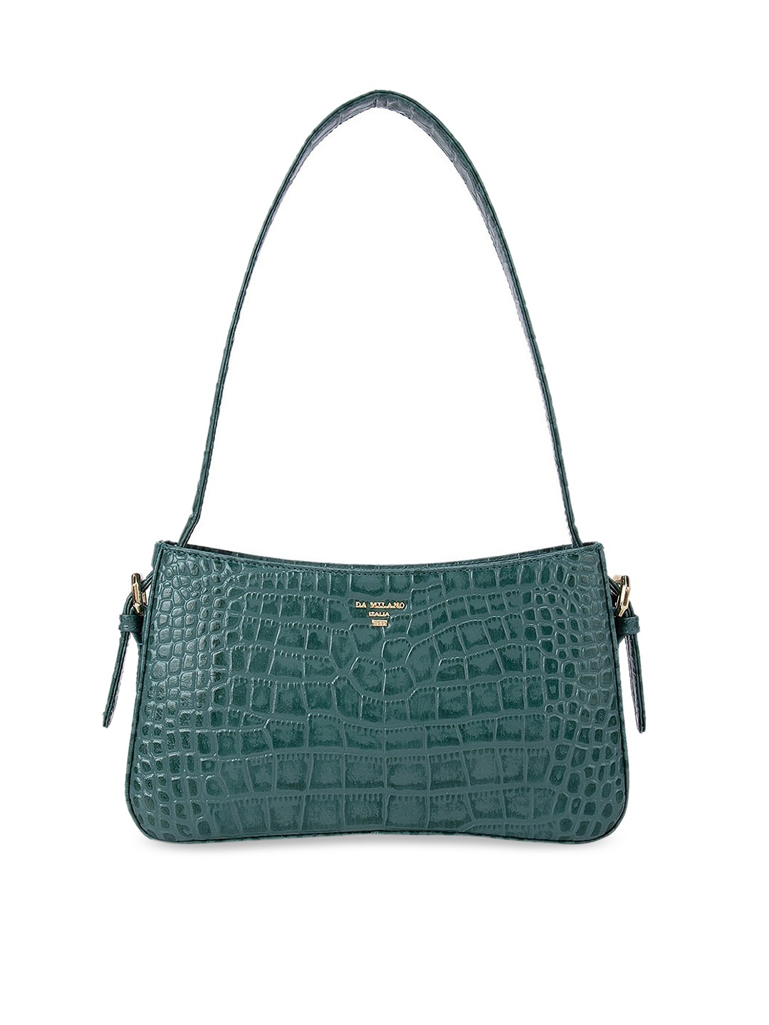 

Da Milano Women Green Textured Leather Structured Shoulder Bag