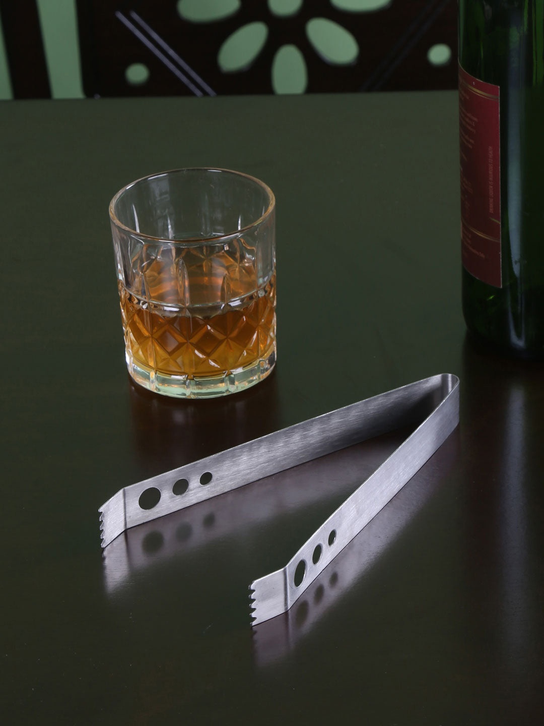 

Athome by Nilkamal Silver-Toned Solid Steel Ice Tong