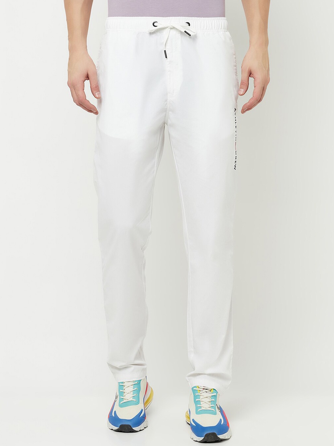 

Octave Men White Solid Track Pants