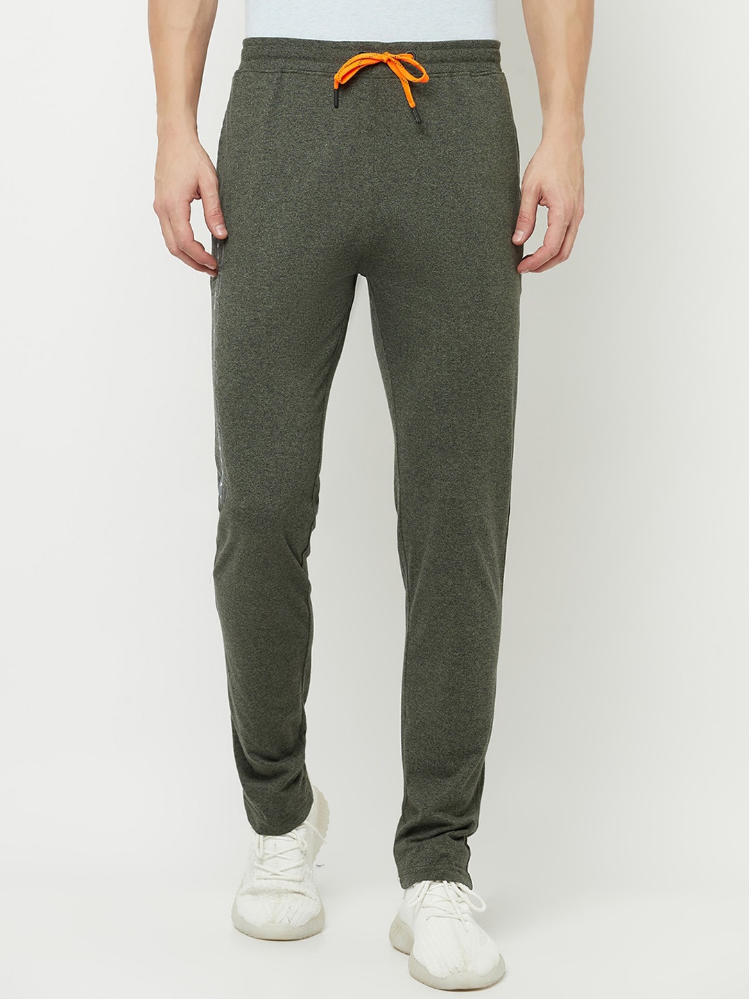 

Octave Men Olive Green Printed Cotton Track Pants