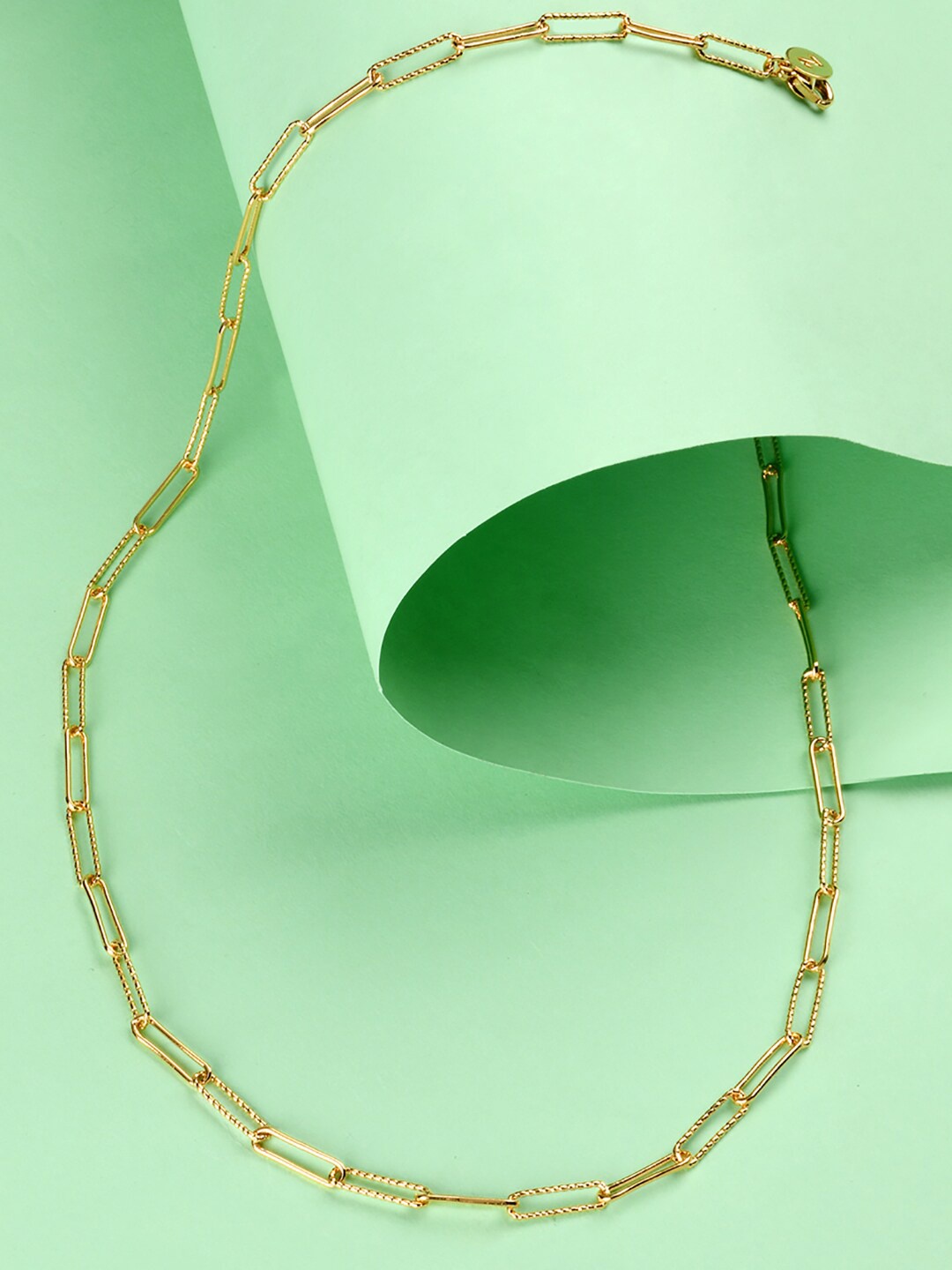 

Accessorize Gold-Plated Fancy Paperclip Chain Necklace