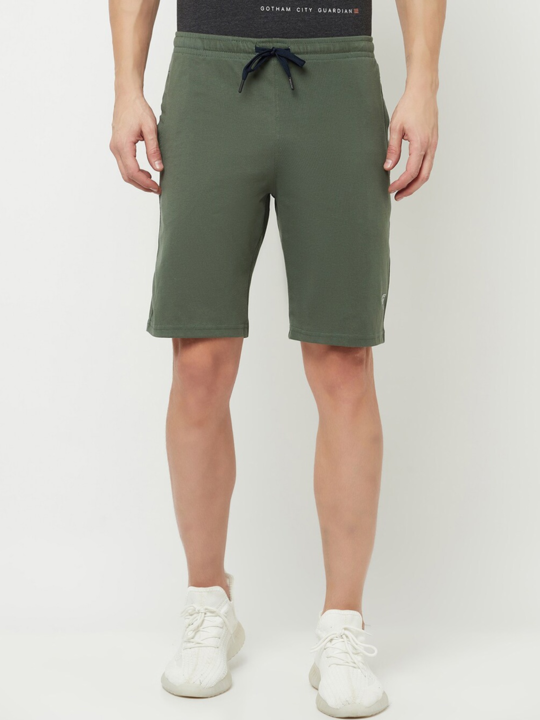 Octave Men Olive Green Sports Shorts
