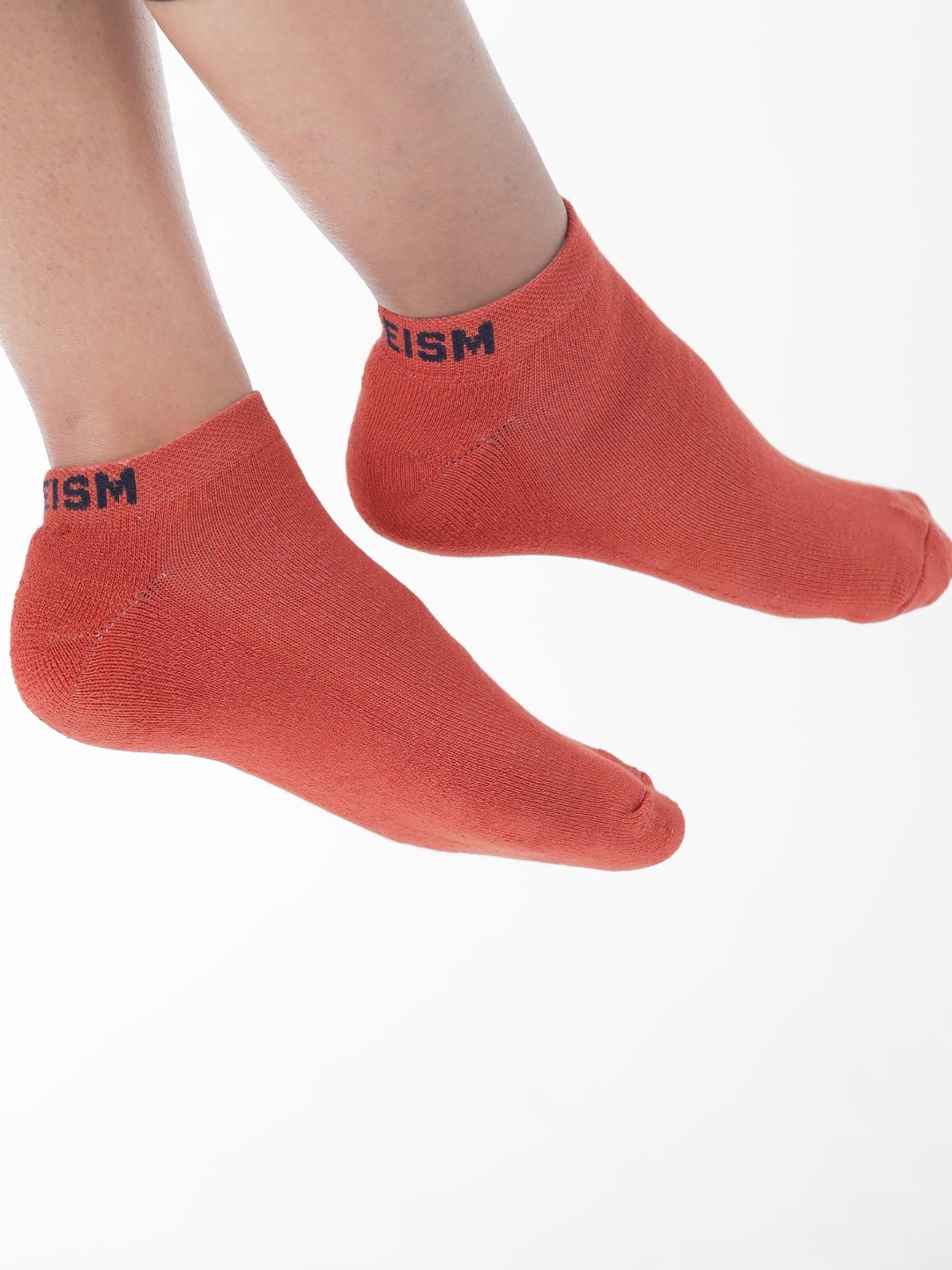 

RAREISM Women Rust Red Solid Ankle-Length Bamboo Socks