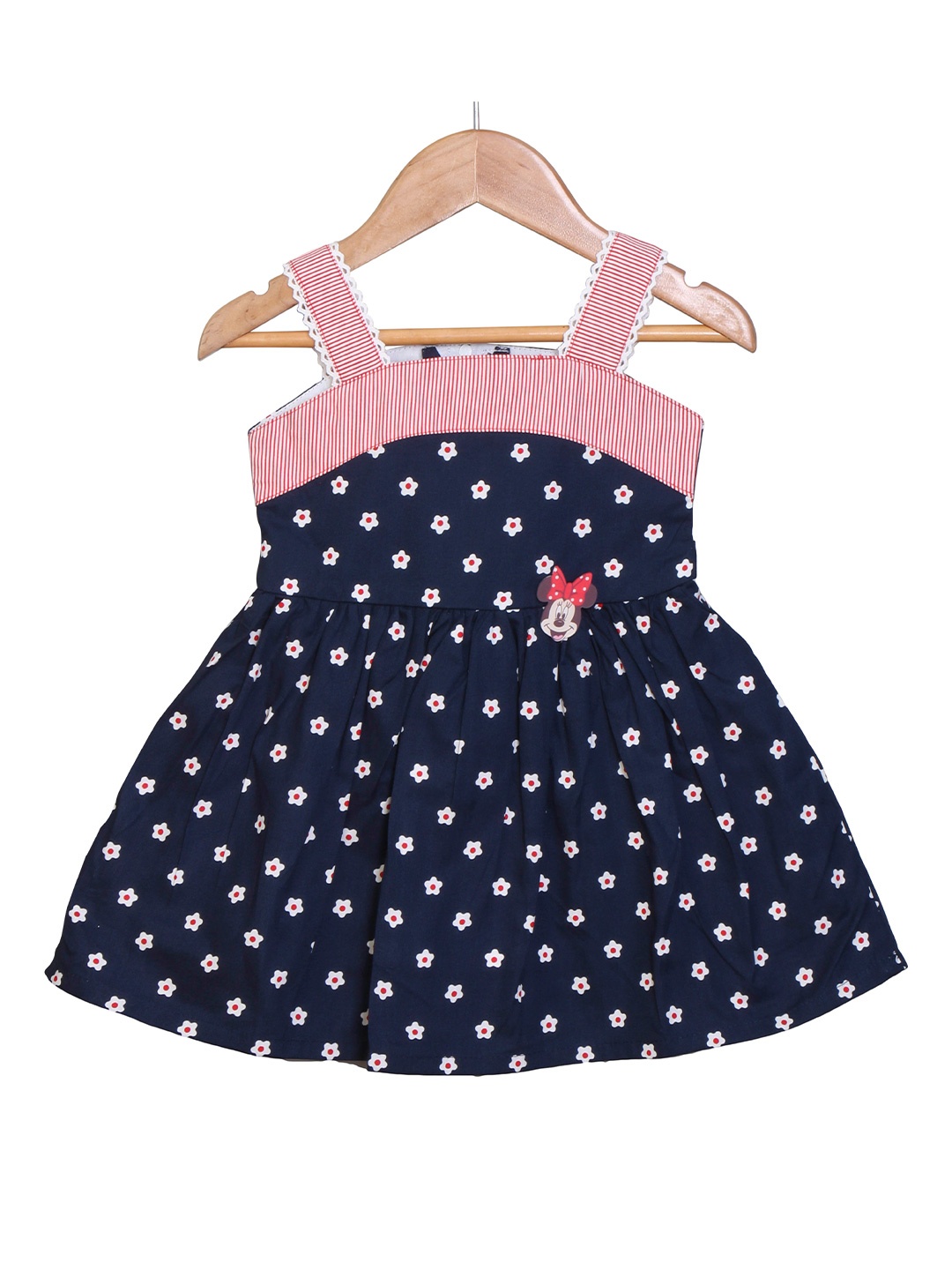 

Enfance Navy Blue & Pink Floral Printed Dress