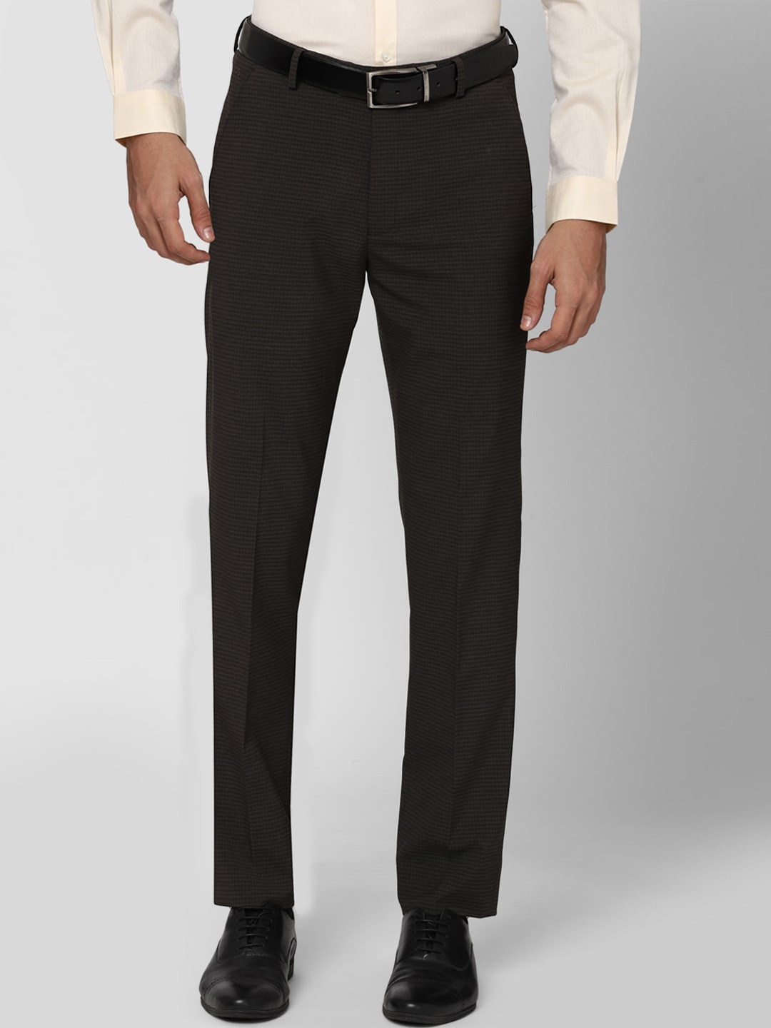 

Peter England Men Brown Slim Fit Trousers