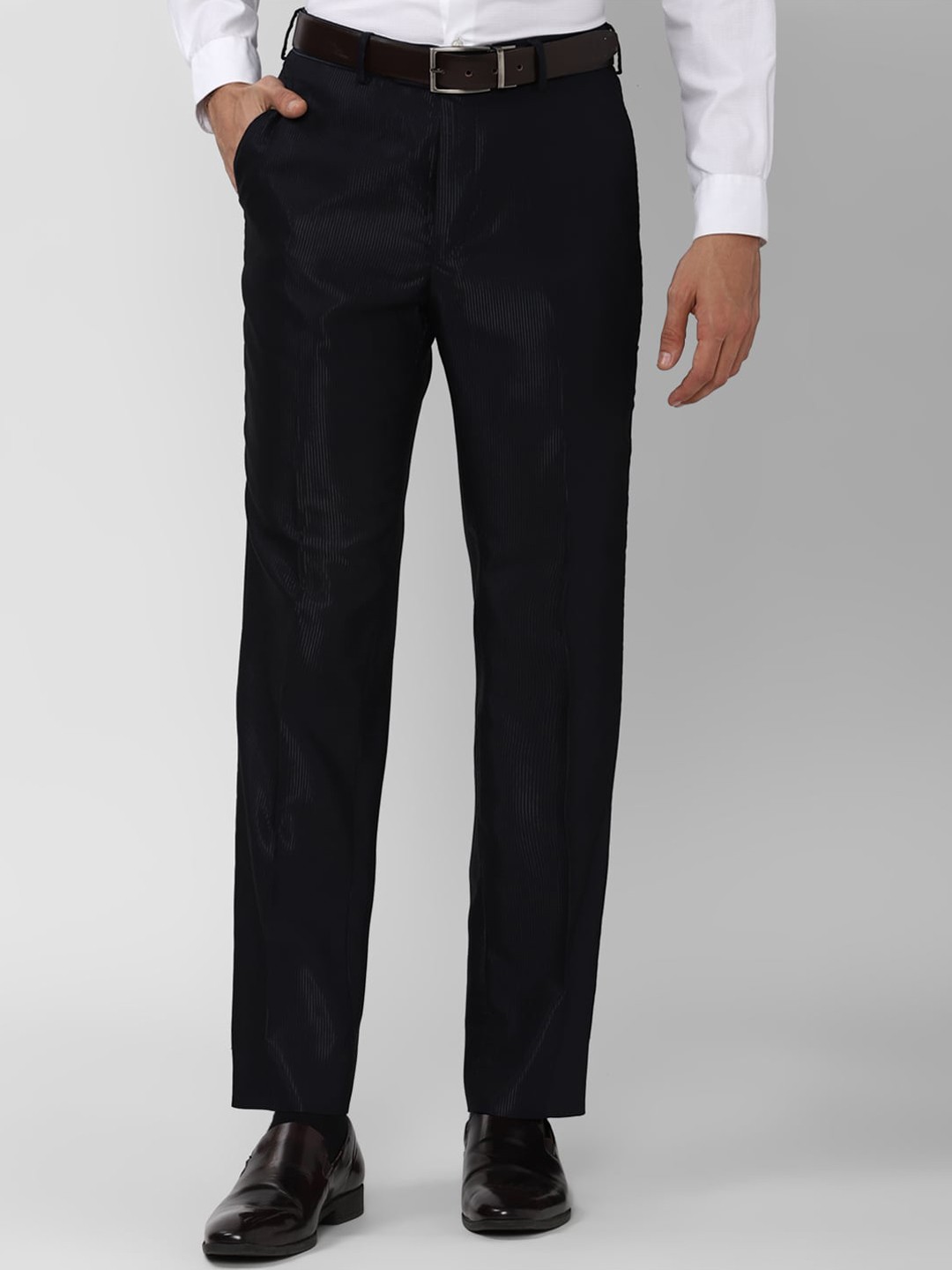 

Peter England Men Black Formal Trousers