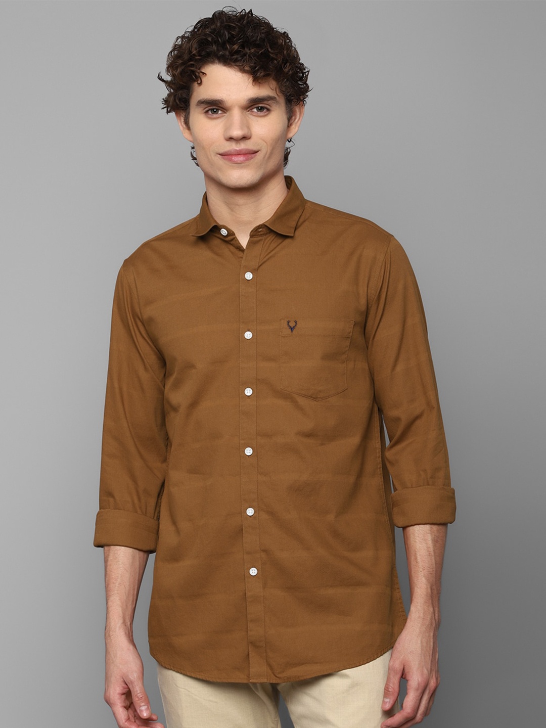 

Allen Solly Men Brown Slim Fit Casual Shirt