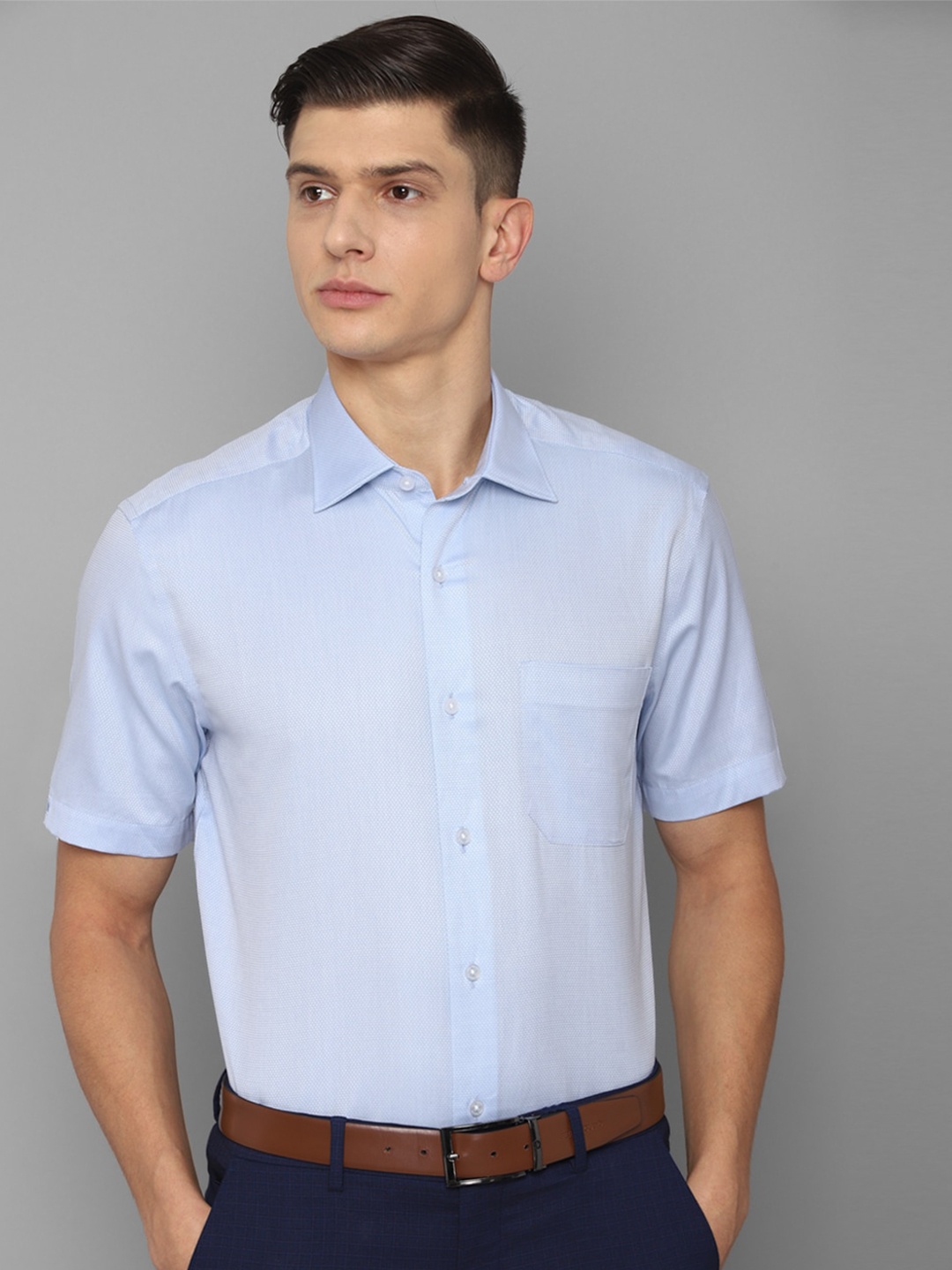 

Louis Philippe Men Blue Formal Shirt