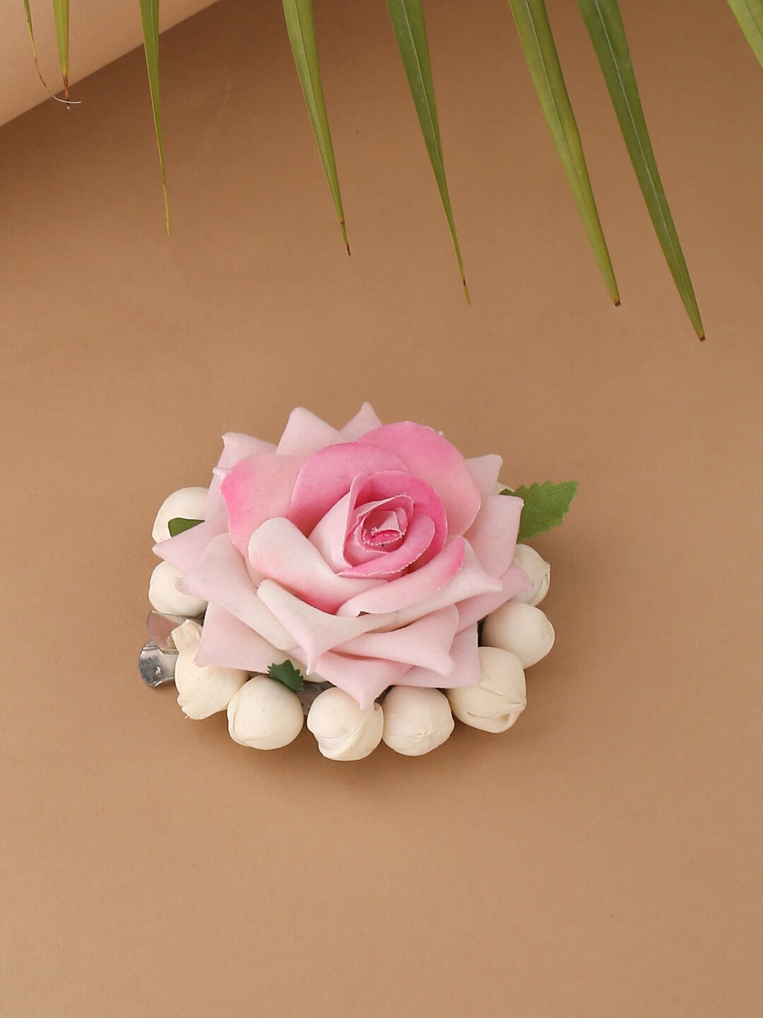 

VIRAASI Women Pink & White Embellished Alligator Hair Clip