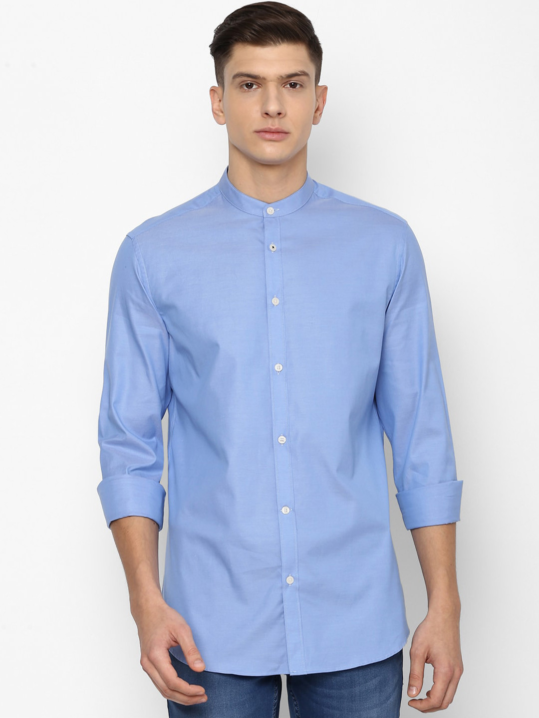 

Louis Philippe Sport Men Blue Solid Cotton Casual Shirt
