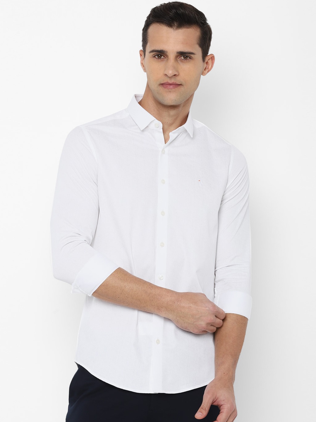 

SIMON CARTER LONDON Men White Slim Fit Pure Cotton Casual Shirt