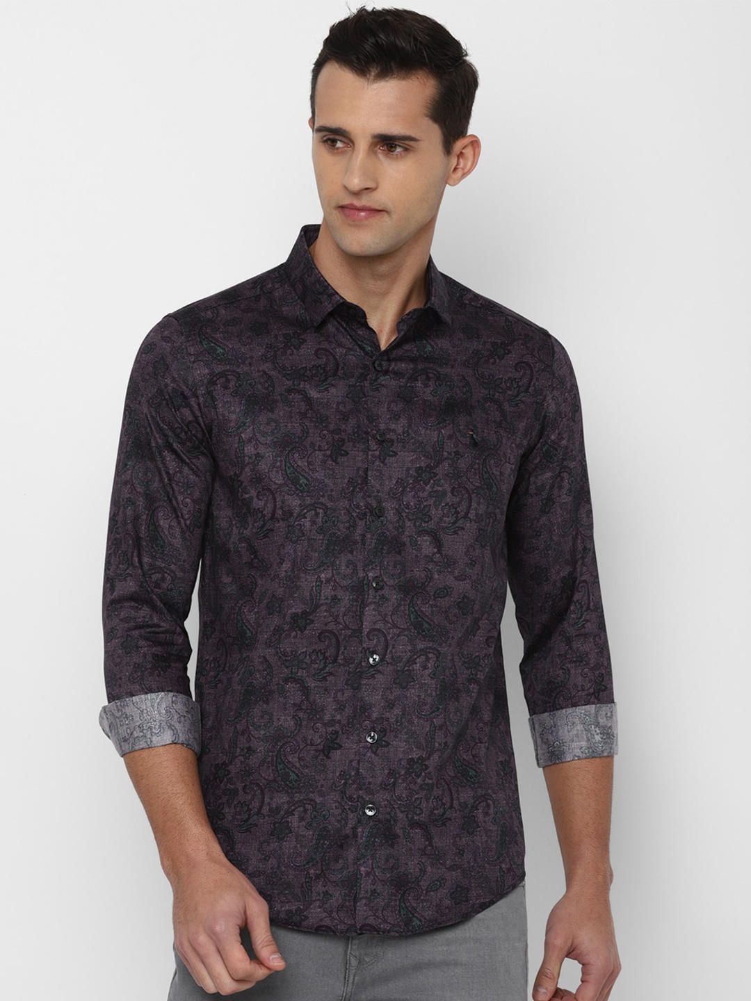 

SIMON CARTER LONDON Men Black Slim Fit Printed Casual Shirt