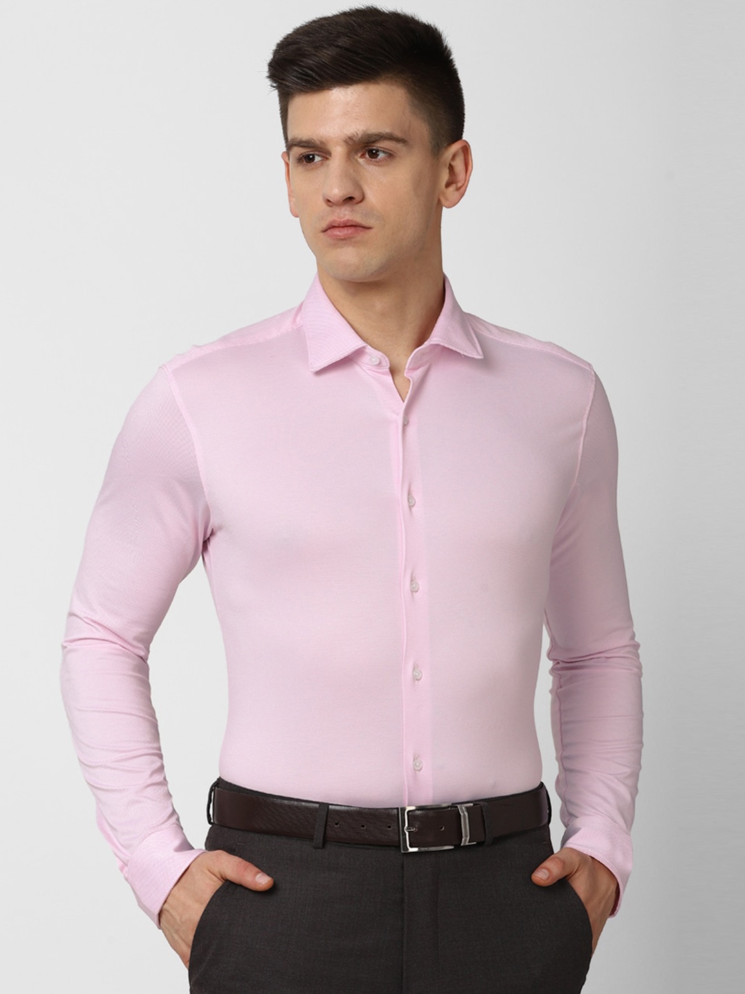 

Van Heusen Men Pink Slim Fit Formal Shirt