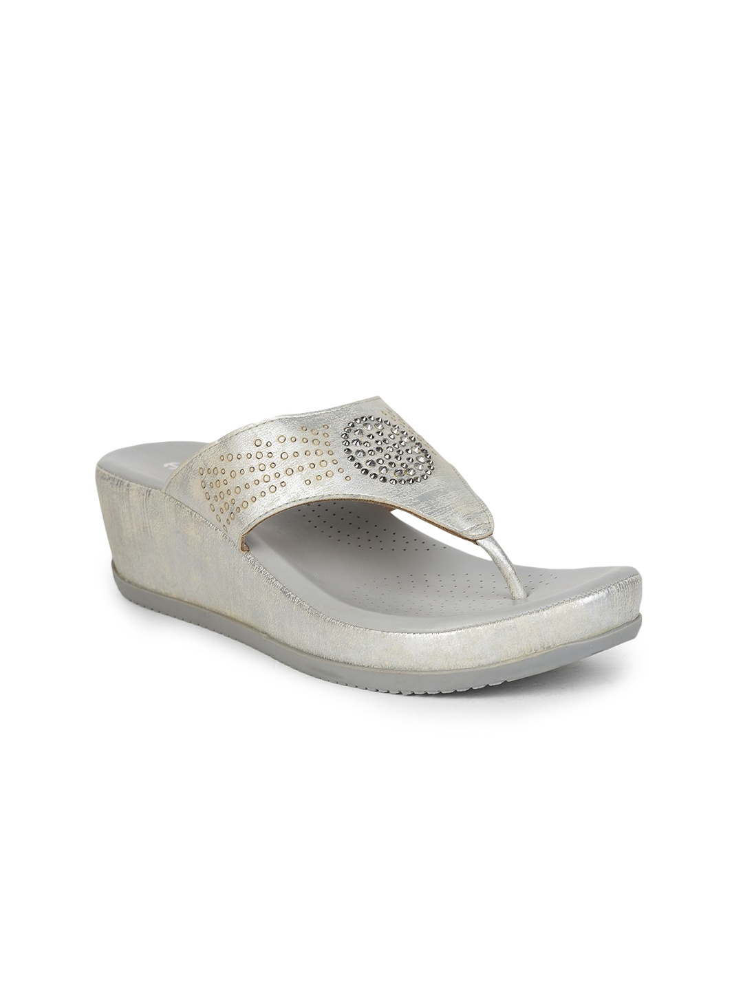 

Liberty Silver-Toned Embellished Platform Sandals