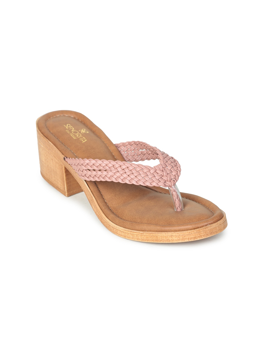 

Liberty Pink & Tan Textured Block Heels