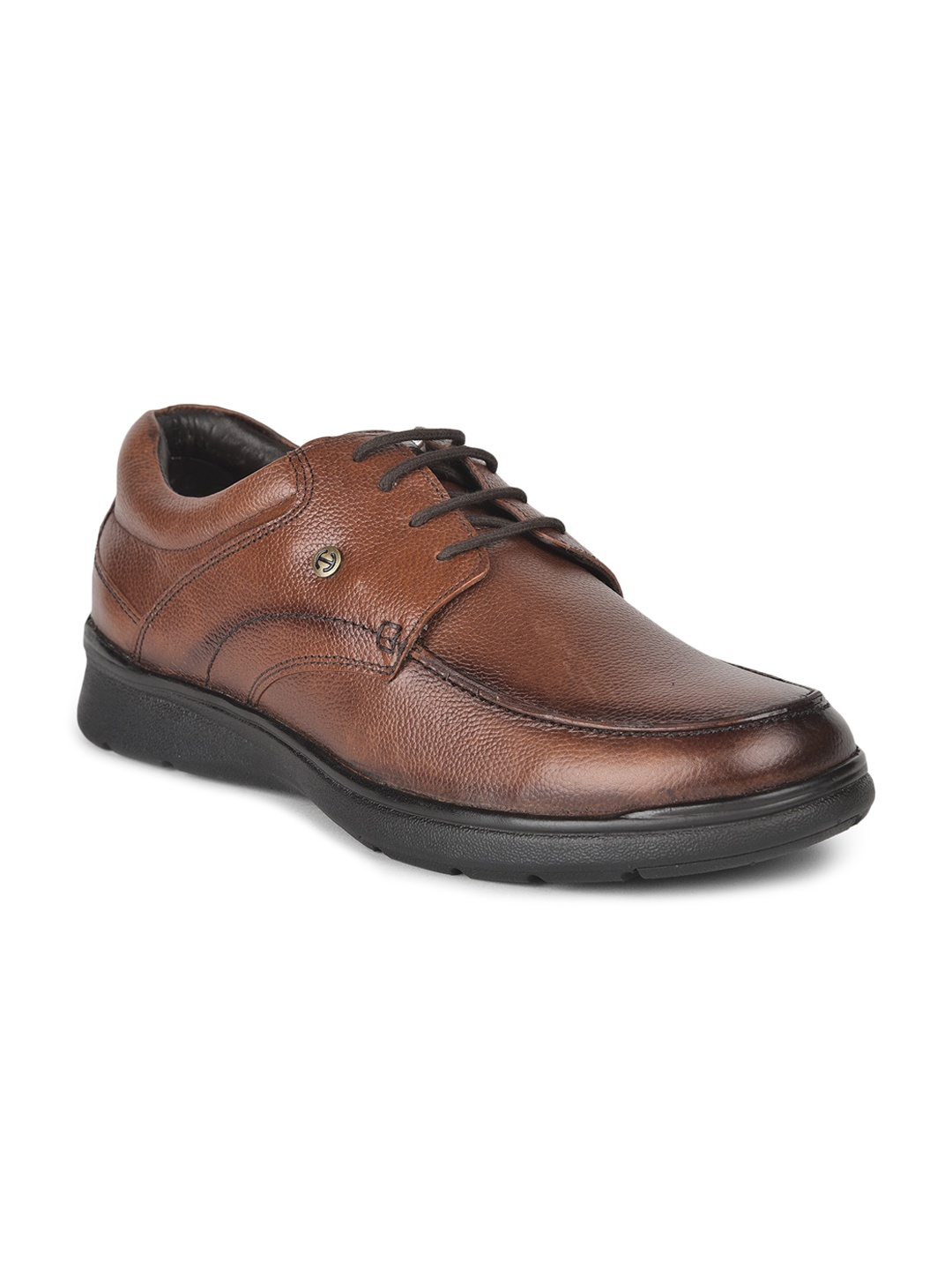 

Liberty Men Tan-Brown Solid Leather Formal Derbys