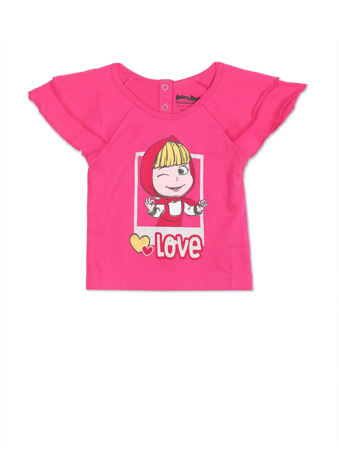 

Colt Girls Pink Graphic Printed Cotton T-shirt