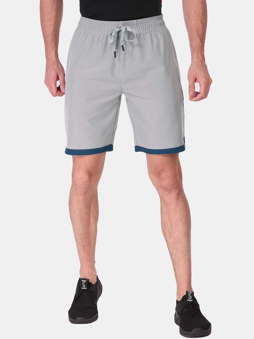 

FITINC Men Grey Rapid Dry Running Sports Shorts