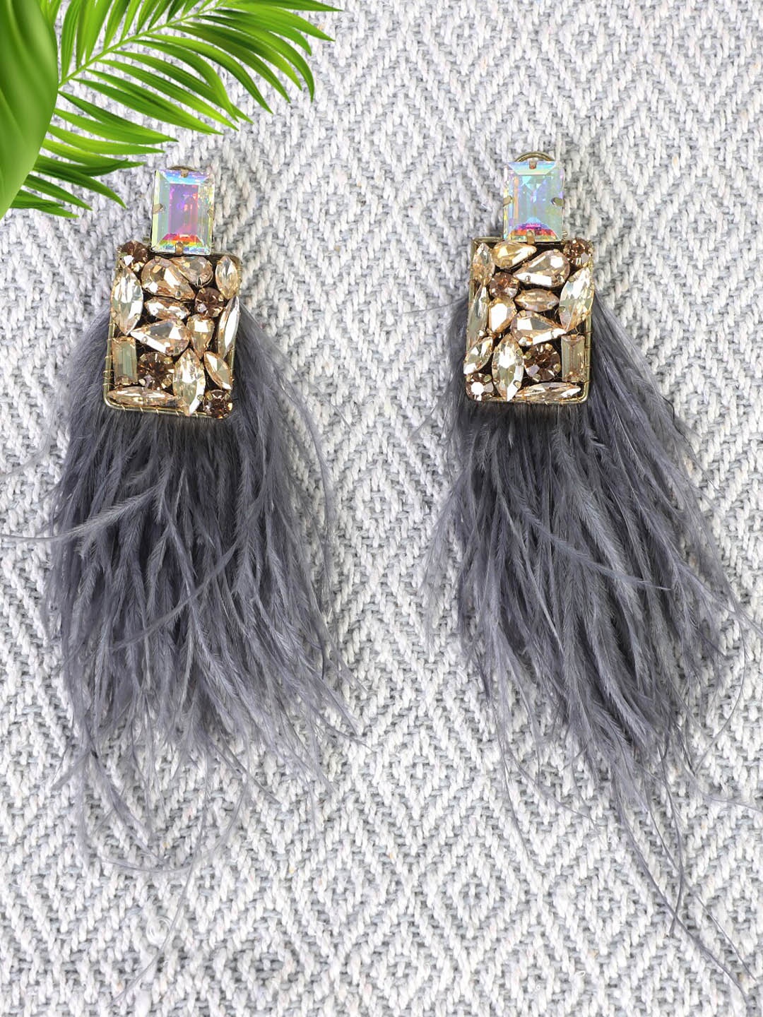 

Bijoux by Priya Chandna Grey Contemporary Drop Earrings