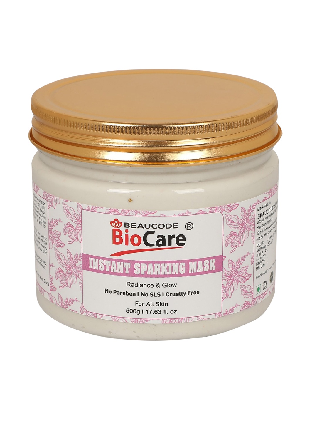 

BEAUCODE BIOCARE Instant Sparking Mask for All Skin Types - 500 g, Off white