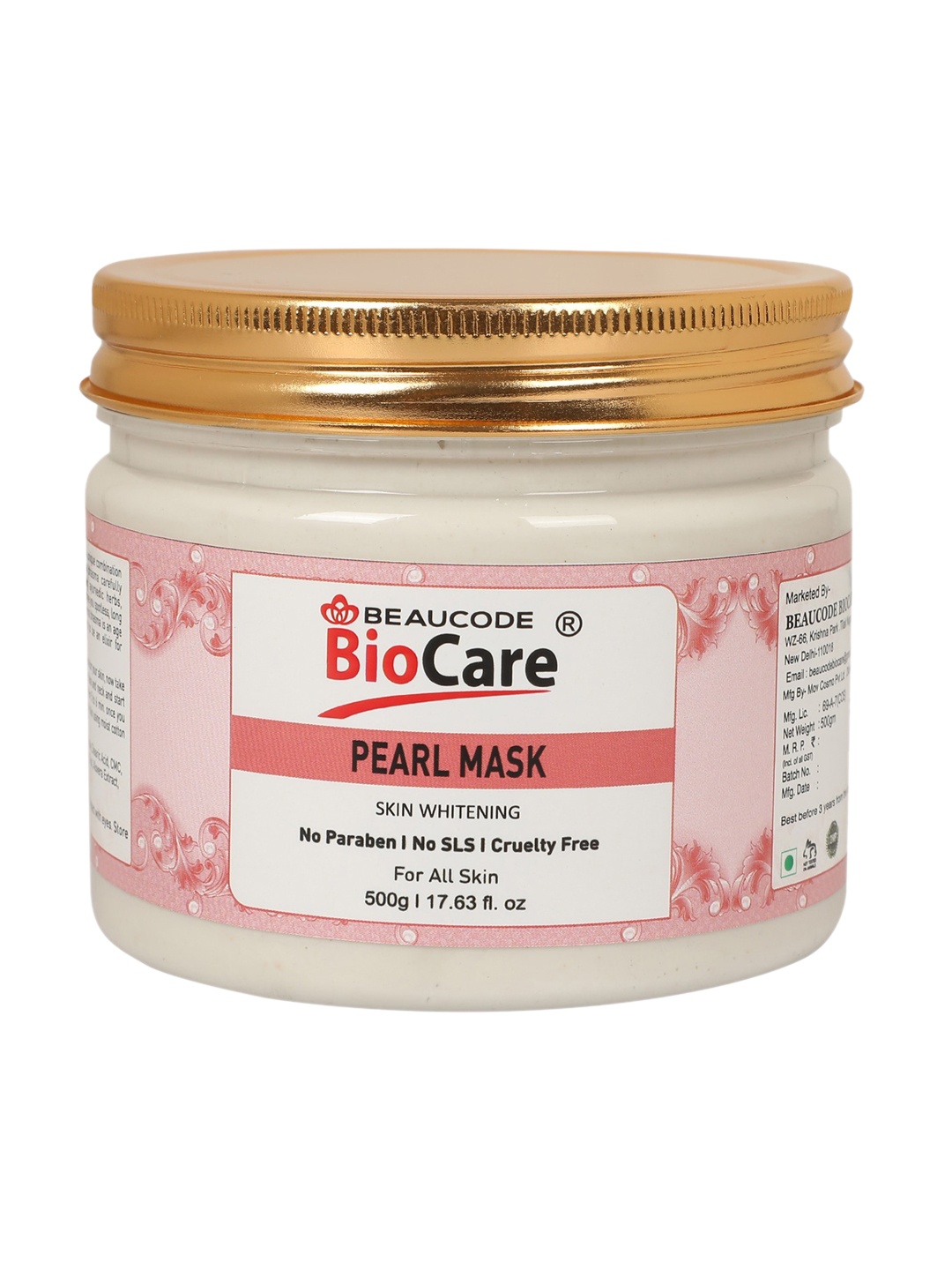 

BEAUCODE BIOCARE Pearl Mask for All Skin Types - 500 g, Cream