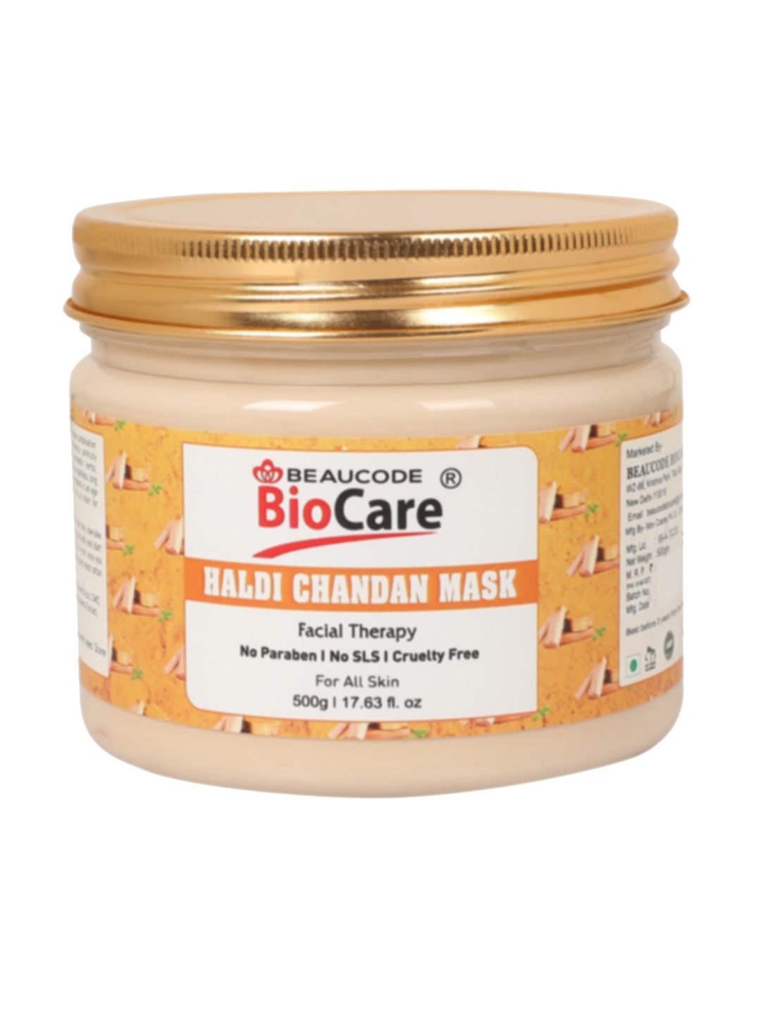 

BEAUCODE BIOCARE Haldi Chandan Facial Therapy Face Mask - 500 g, Beige