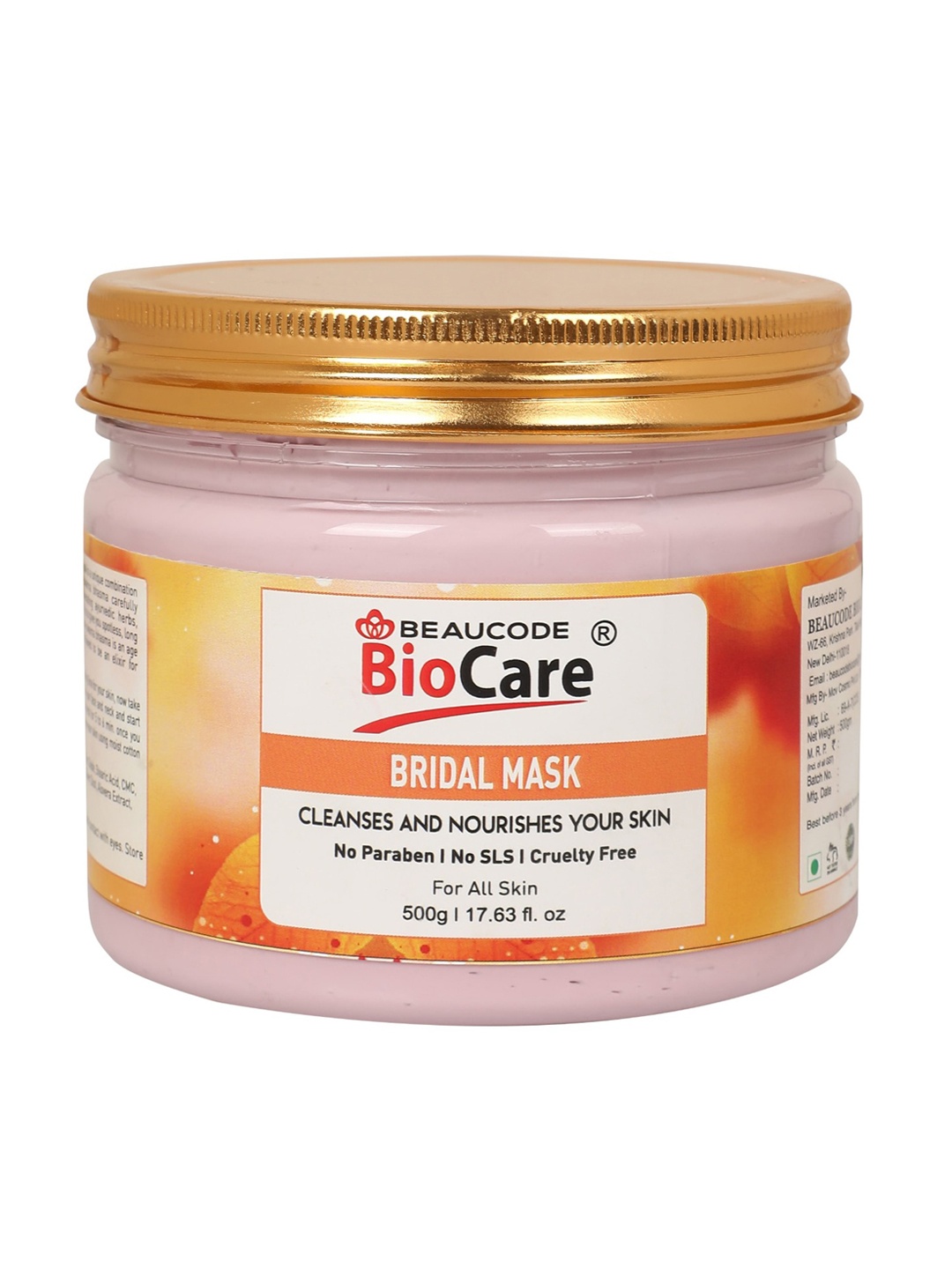 

BEAUCODE BIOCARE Bridal Mask for All Skin Types - 500 g, Pink