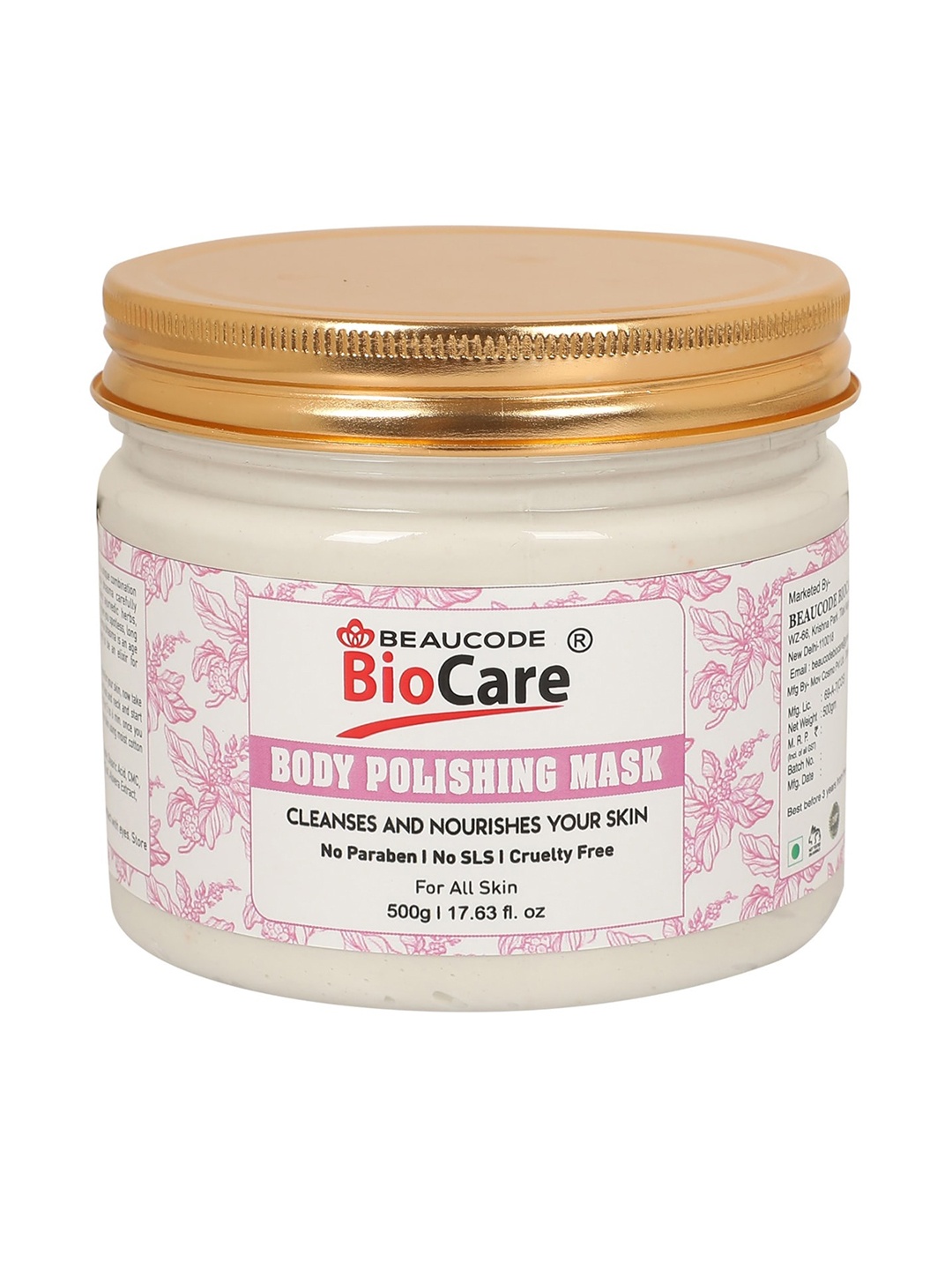 

BEAUCODE BIOCARE Nourishing & Cleansing Body Polishing Face & Body Mask - 500 g, Pink