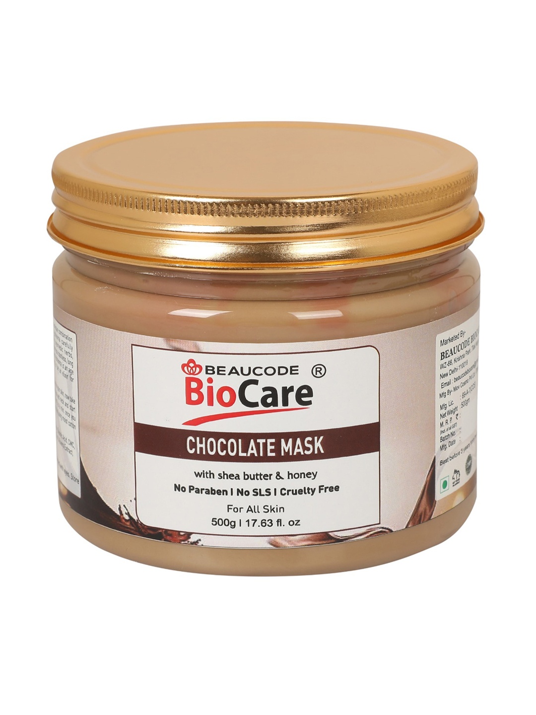 

BEAUCODE BIOCARE Chocolate Mask for All Skin Types - 500 g, Brown