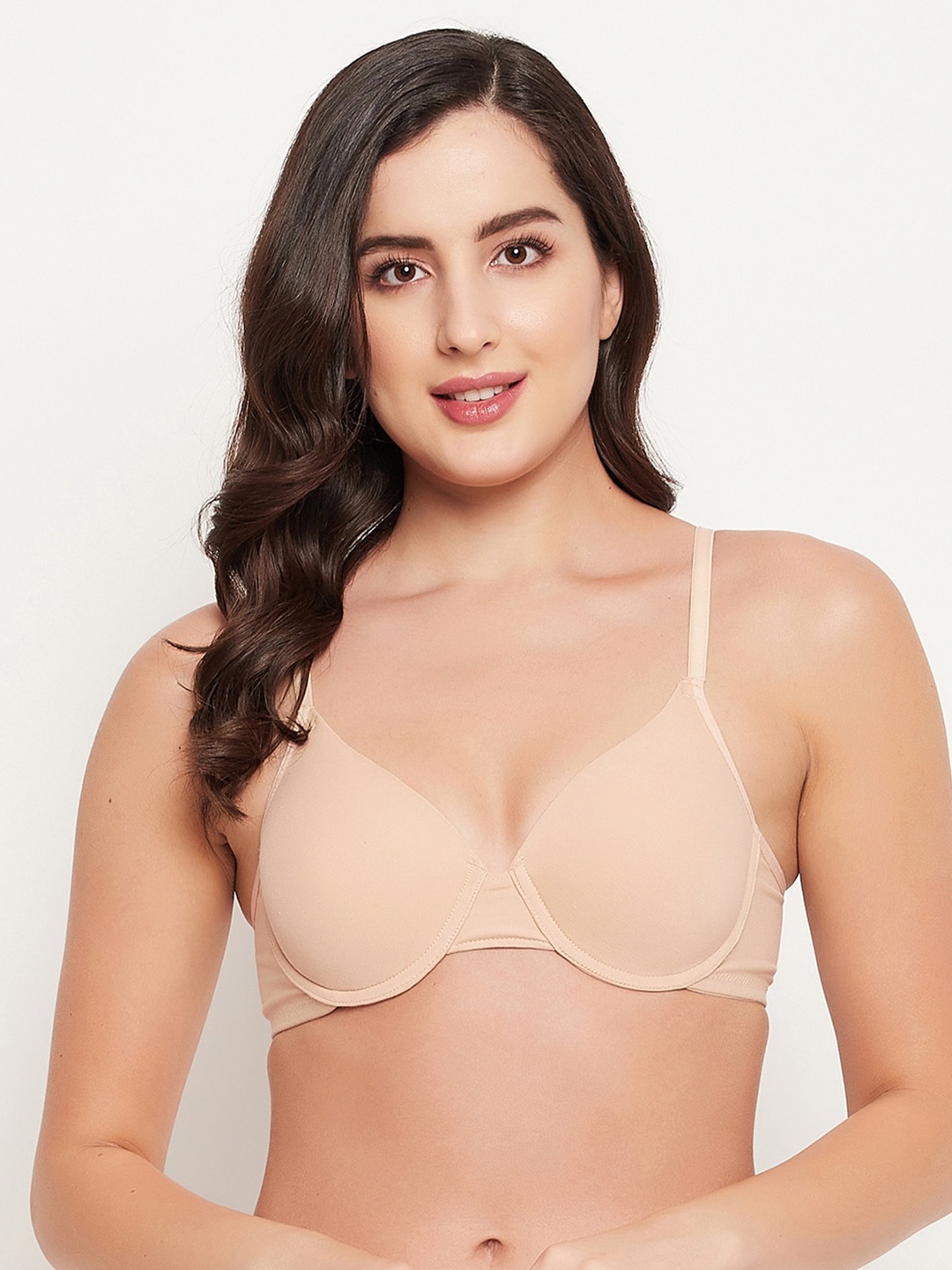 

Clovia Beige T-shirt Bra Underwired - Lightly Padded