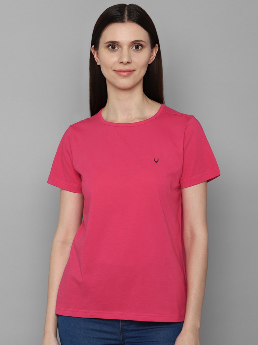 

Allen Solly Woman Women Pink Solid T-shirt