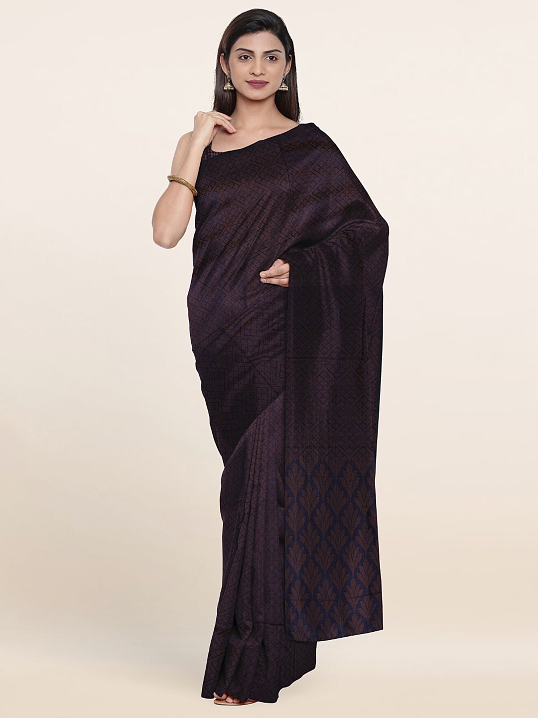 

Pothys Purple Woven Design Art Silk Saree