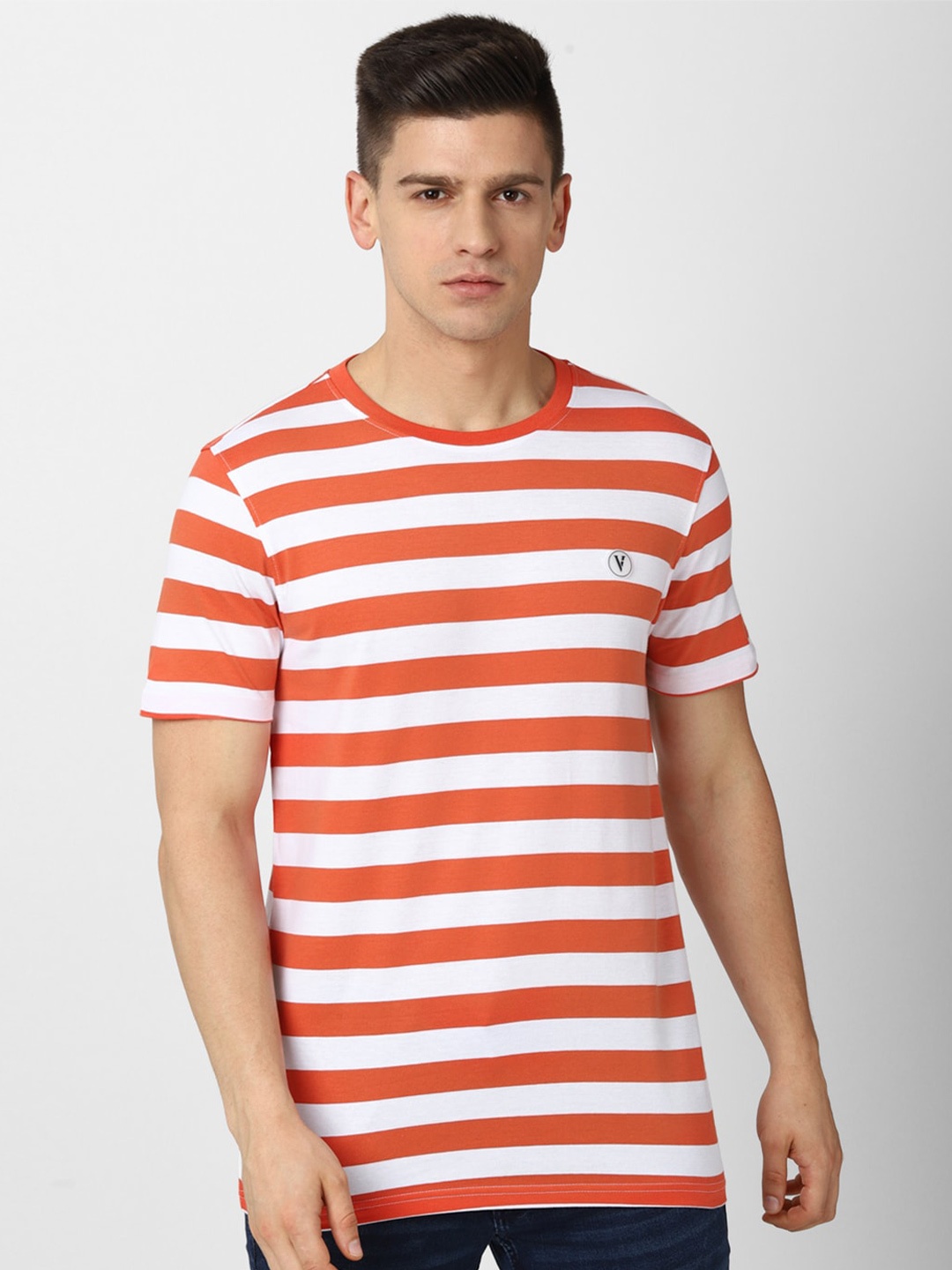 

Van Heusen Sport Men Multicoloured Striped T-shirt, Multi