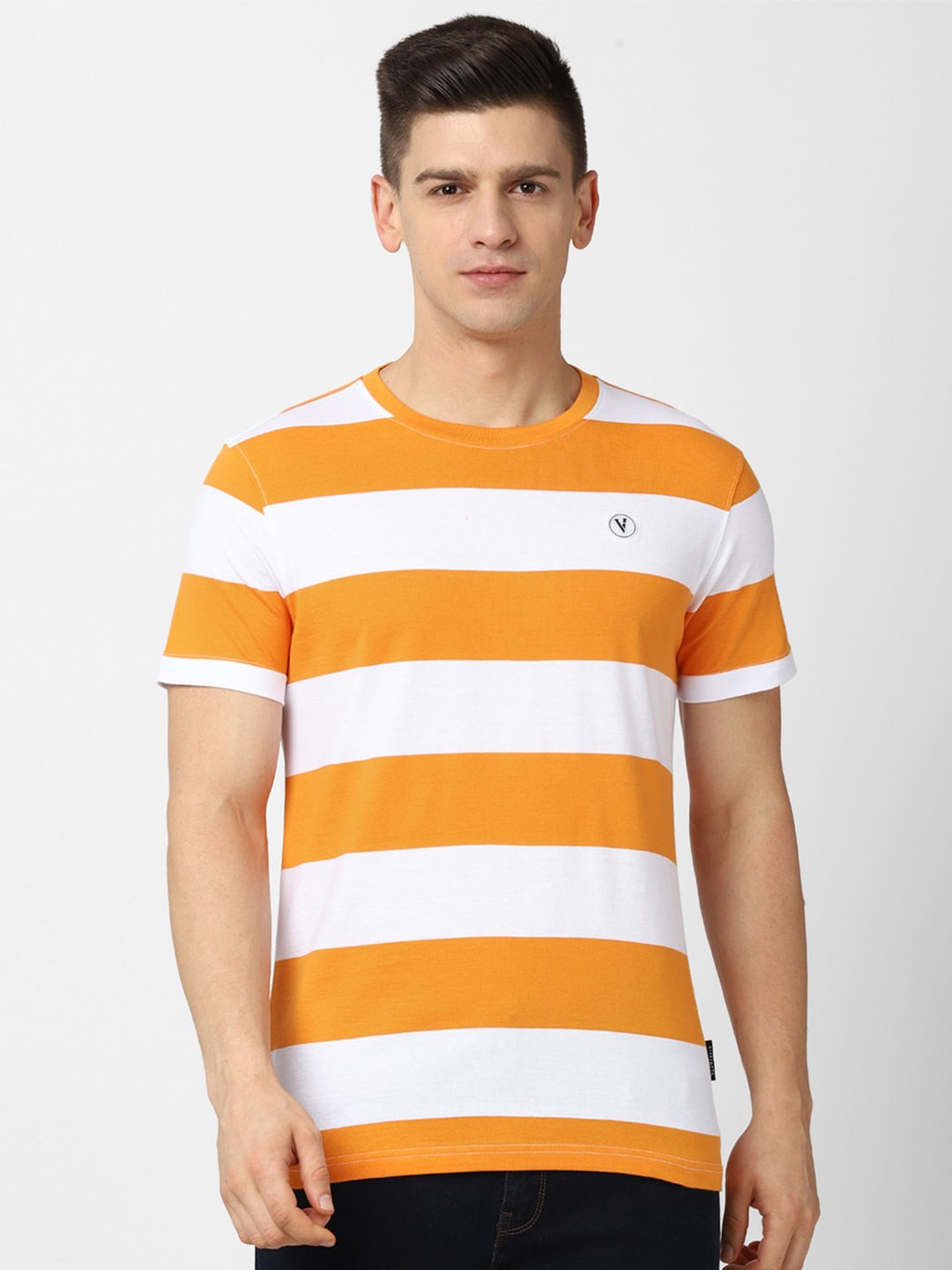 

Van Heusen Sport Men Multicoloured Striped T-shirt, Multi
